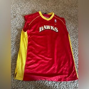 Rare Nike Atlanta Hawks Jersey, Red & Yellow, Size XL